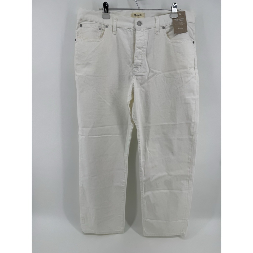 Madewell Low-Slung Straight Jeans Size 32 NWT ‎ White